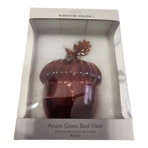 Kirkton House Acorn Glass Bud Vase New In Box